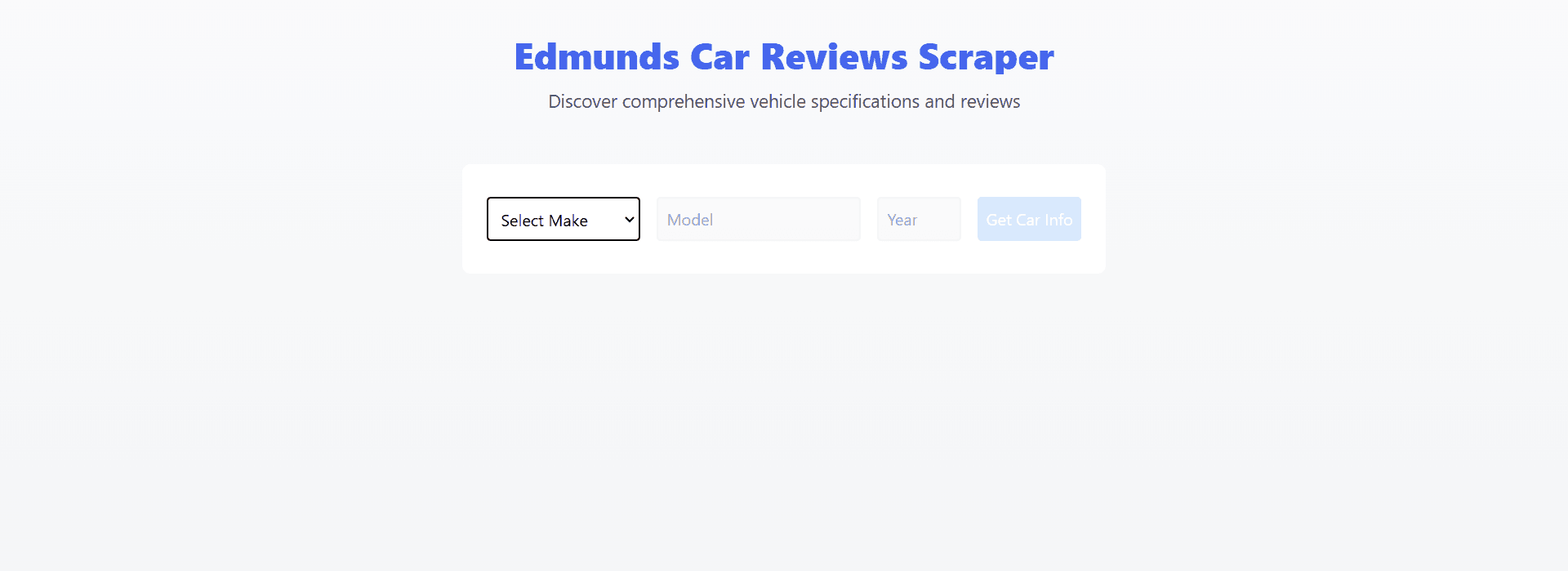 Edmunds Scraping